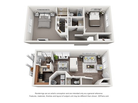 2 bedroom 1 bathroom floorplan